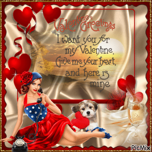 valentines greetings - Бесплатный анимированный гифка