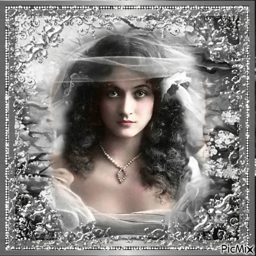 Schöne Vintage Braut - Ingyenes animált GIF
