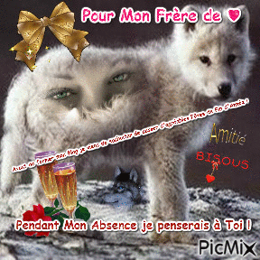 Pour Mon Frère de ♥ - Бесплатный анимированный гифка