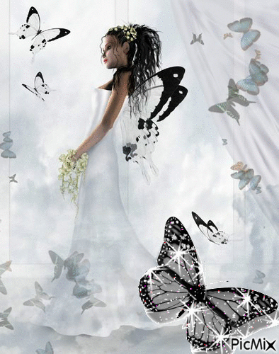 L'ange papillons - GIF animé gratuit