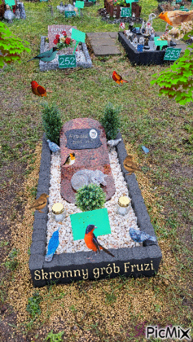 Skromny grób Fruzi - Besplatni animirani GIF