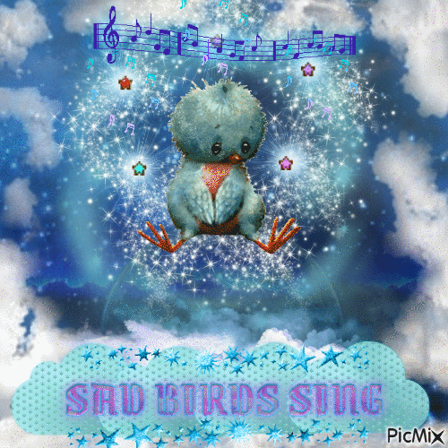 Sad Birds Sing (JIGGURL_PIXMIXR) - Бесплатный анимированный гифка