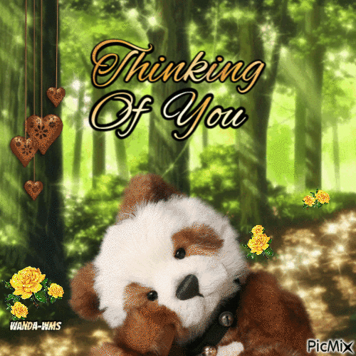 Thinking of you -bears-brown - Animovaný GIF zadarmo