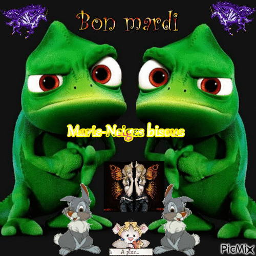 bon mardi bisous - Бесплатный анимированный гифка