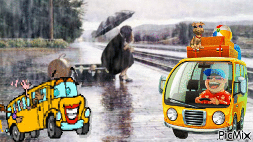 Autobus - Ingyenes animált GIF