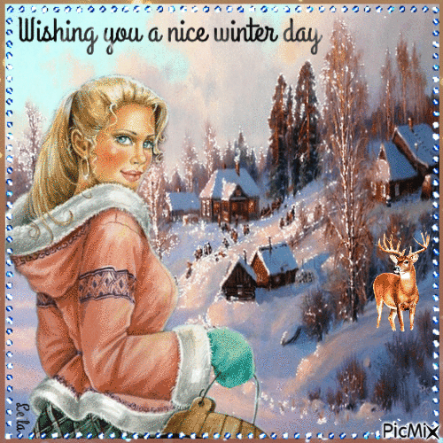 Wishing you a nice winter day - GIF animasi gratis