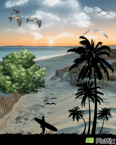 Pantai - Бесплатный анимированный гифка