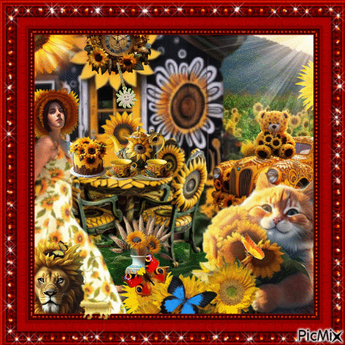 Sunflower land - GIF animasi gratis