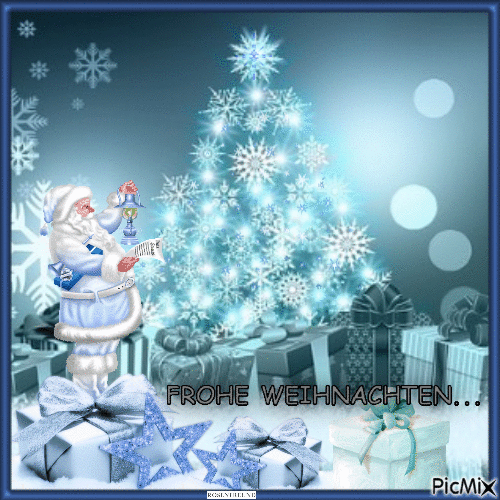 Frohe Weihnachten an alle - Бесплатный анимированный гифка