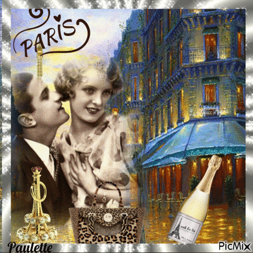 couple rétro a PARIS - Ilmainen animoitu GIF