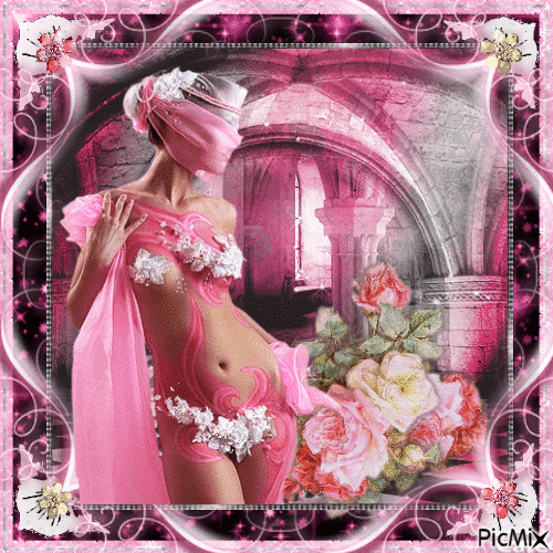 Glamour & Sexy en rose - GIF animé gratuit