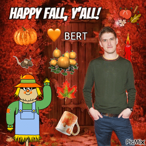fall y'all bert - Darmowy animowany GIF