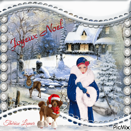 Joyeux Noel vintage - Gratis animerad GIF