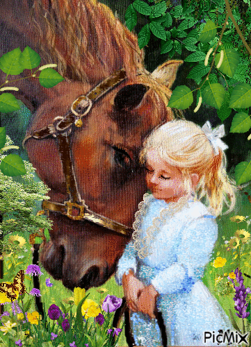 Love for horses - Free animated GIF