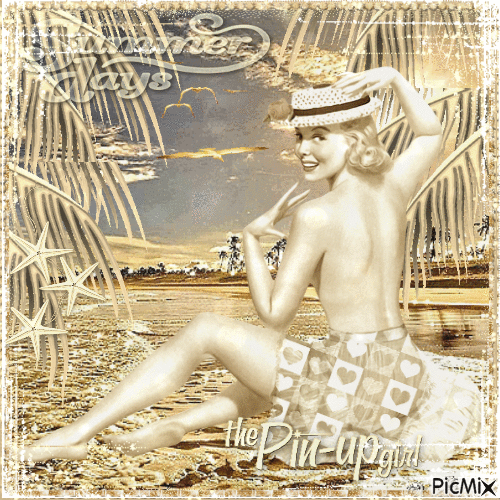 Pin up Gold - Free animated GIF