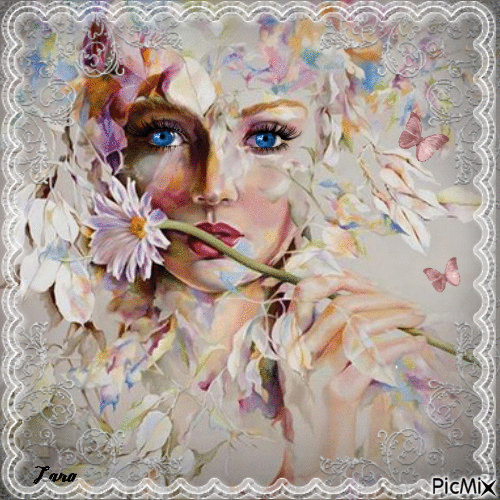Portrait in pastel colors - Δωρεάν κινούμενο GIF