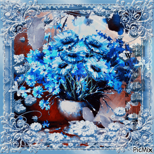 Blaue Blume - Δωρεάν κινούμενο GIF