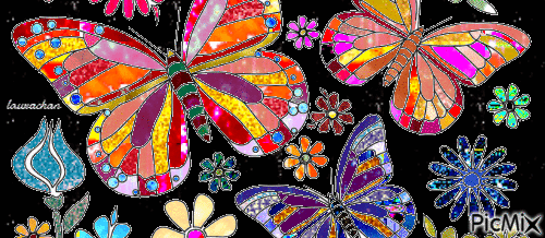 Farfalle - Laurachan - GIF animate gratis