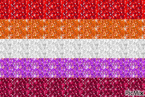 lesbian flag - GIF animé gratuit