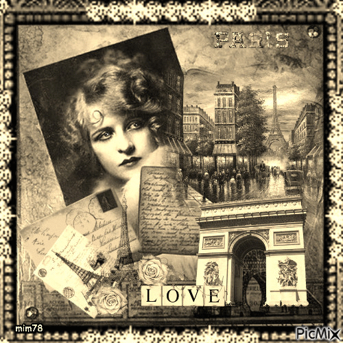 Paris 1900 - GIF animé gratuit