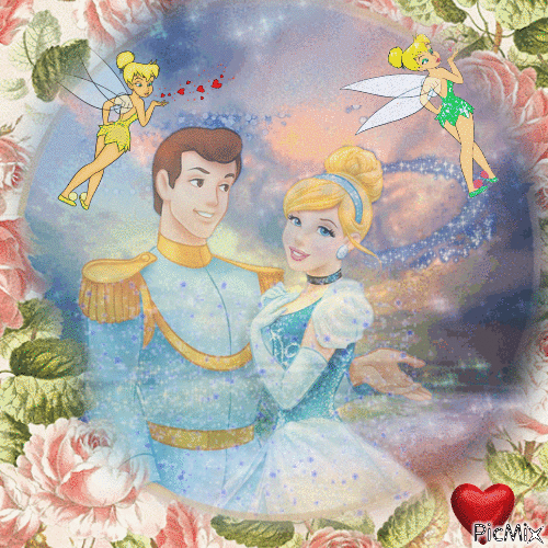 Cendrillon et le prince charmant - Animovaný GIF zadarmo