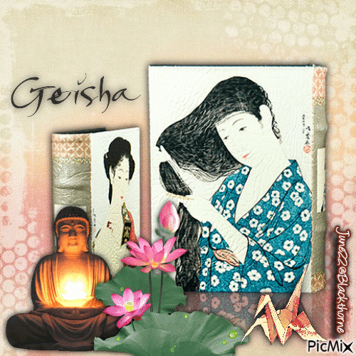 Geisha - Animovaný GIF zadarmo