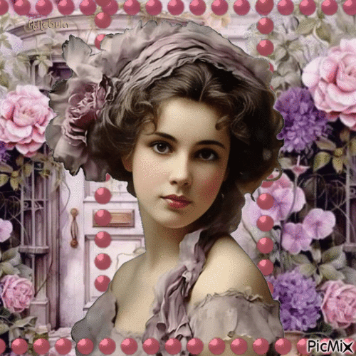 Vintage woman-lady - Darmowy animowany GIF