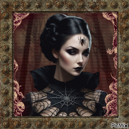 Portrait d'une femme gothique. - Ingyenes animált GIF