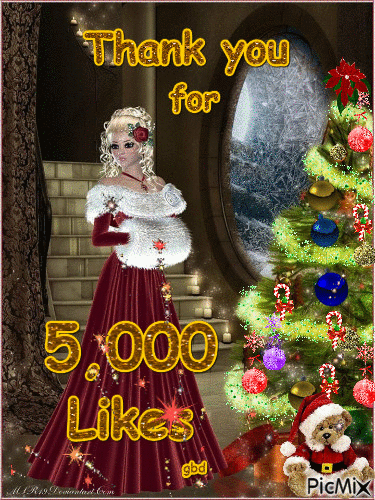 Christmas TY 5,000 likes - Animovaný GIF zadarmo