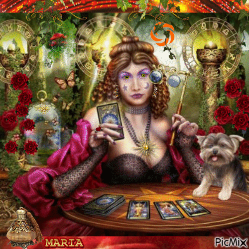 "The fortune teller" - -TAROT - Gratis geanimeerde GIF