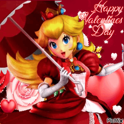 Valentine Peach - GIF animasi gratis