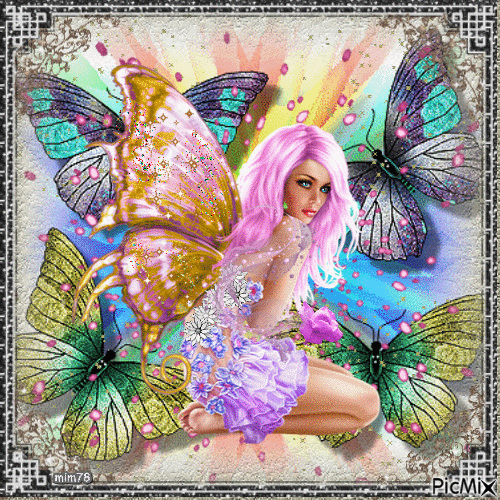 Papillons magiques - Бесплатный анимированный гифка