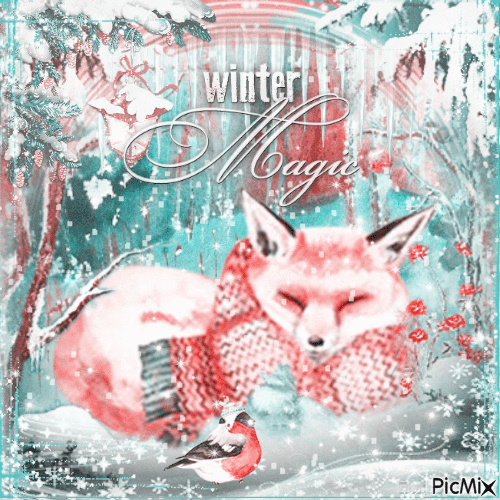 Winter magic fox animals