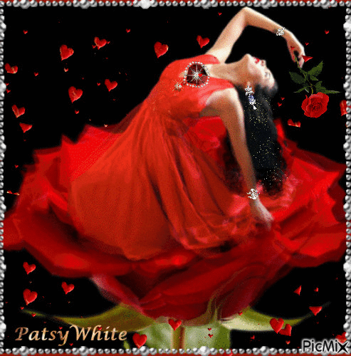 Lady in Red - Free animated GIF
