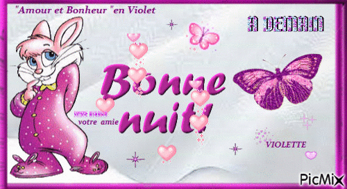 Amour et bonheur en violet - Bezmaksas animēts GIF