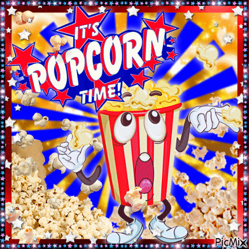 It's Popcorn Time! - GIF animé gratuit