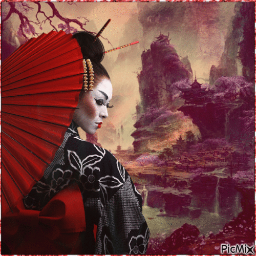 Geisha - Bezmaksas animēts GIF