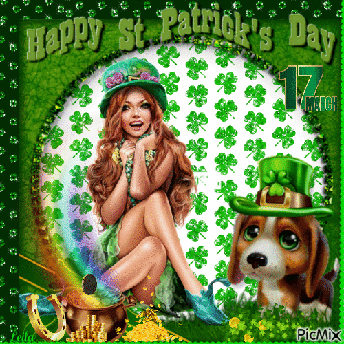 17. March. Happy St. Patricks Day 2 - Free animated GIF