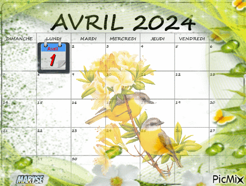 avril 2024 - Бесплатный анимированный гифка