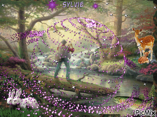 pêcheur ma création sylvie - Darmowy animowany GIF