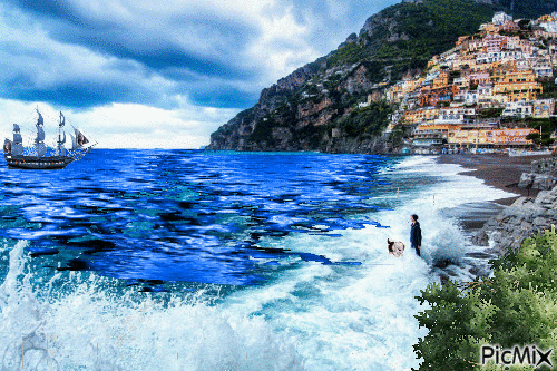 ზღვა - Безплатен анимиран GIF
