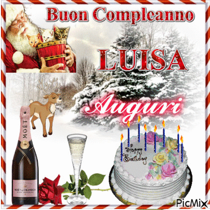 Happy Birthday/ LUISA - Gratis geanimeerde GIF