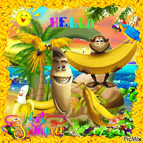 Banana - GIF animado gratis