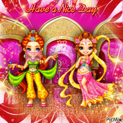 Have a Nice Day Cute Belly Dancers - Ingyenes animált GIF