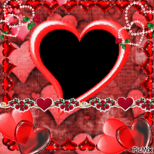 Les coeurs rouges♡ - Gratis animerad GIF