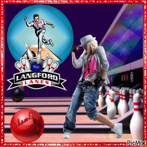 Une partie de bowling - GIF animado gratis