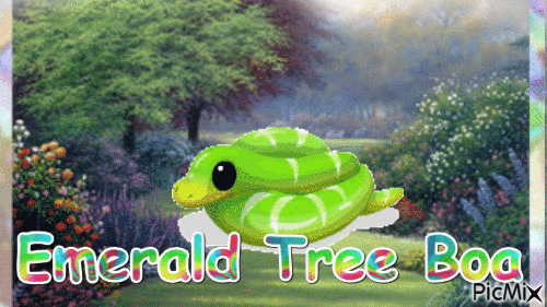 Emerald Tree Boa - Бесплатный анимированный гифка