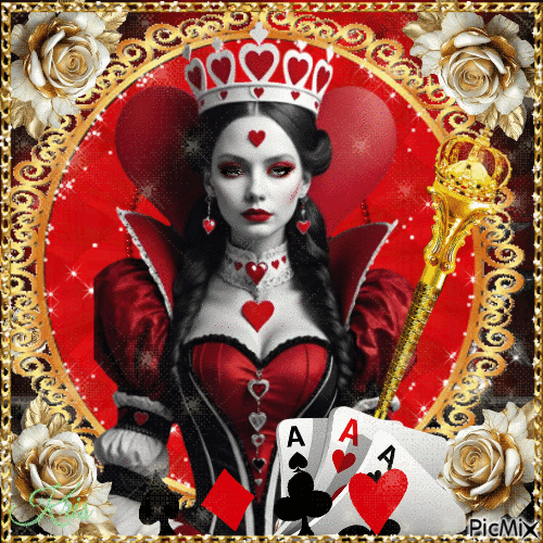 Reine des cartes - Ilmainen animoitu GIF