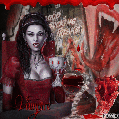 Sexy Vampir - Rot - Gratis animeret GIF