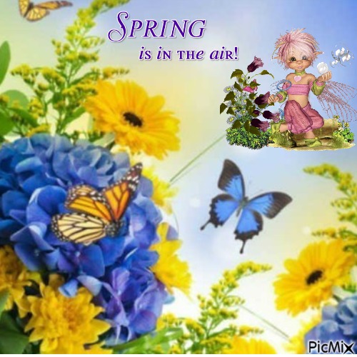 i love spring - png grátis